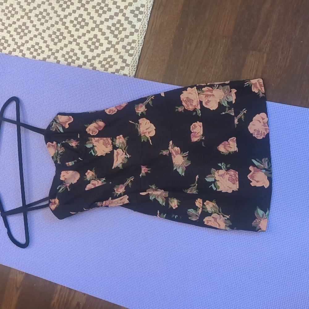 Talula Black Dress with Floral Accents